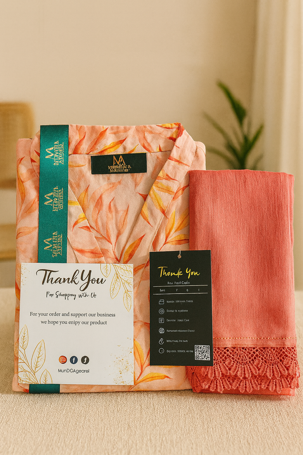 Peach Sunrise – 3 Piece Stitched Luxury Lawn Suit