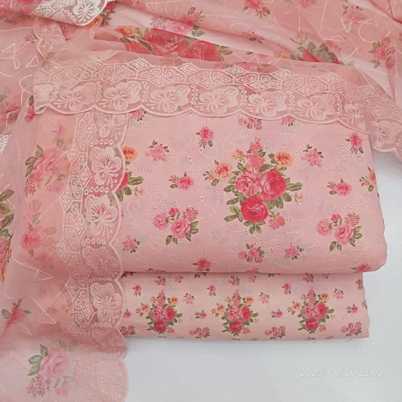Blush Rose – Unstitched 3-Piece Embroidered Lawn Suit in Soft Pink Elegance
