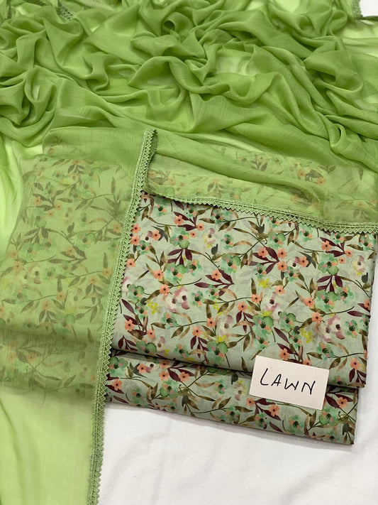 Sabz Roshni – Unstitched 3-Piece Lawn Suit in Spring Whisper